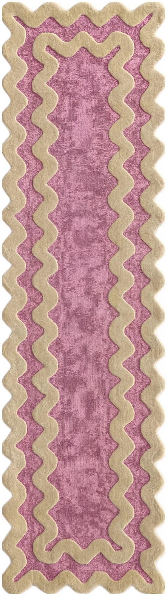 Pink Happy Rugs Wool Runner