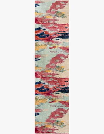 Pink Washable Hyacinth Runner Rug