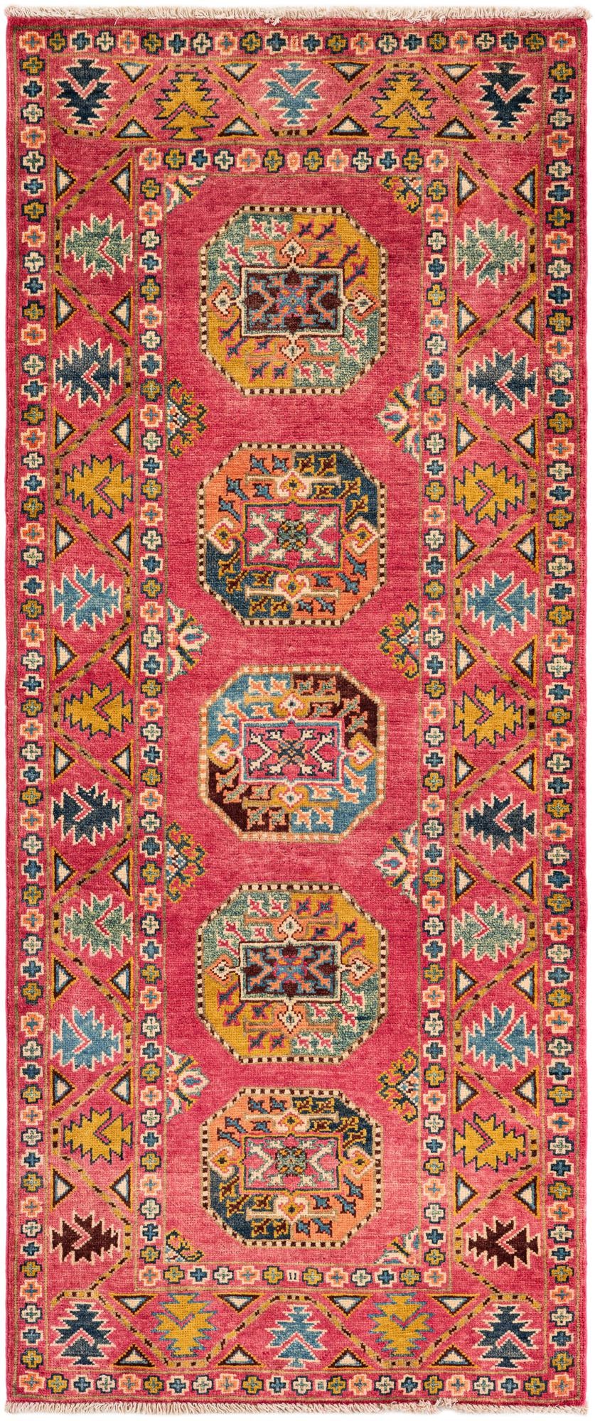 2' 9 x 6' 6 Hand Knotted Kazak Runner Rug
