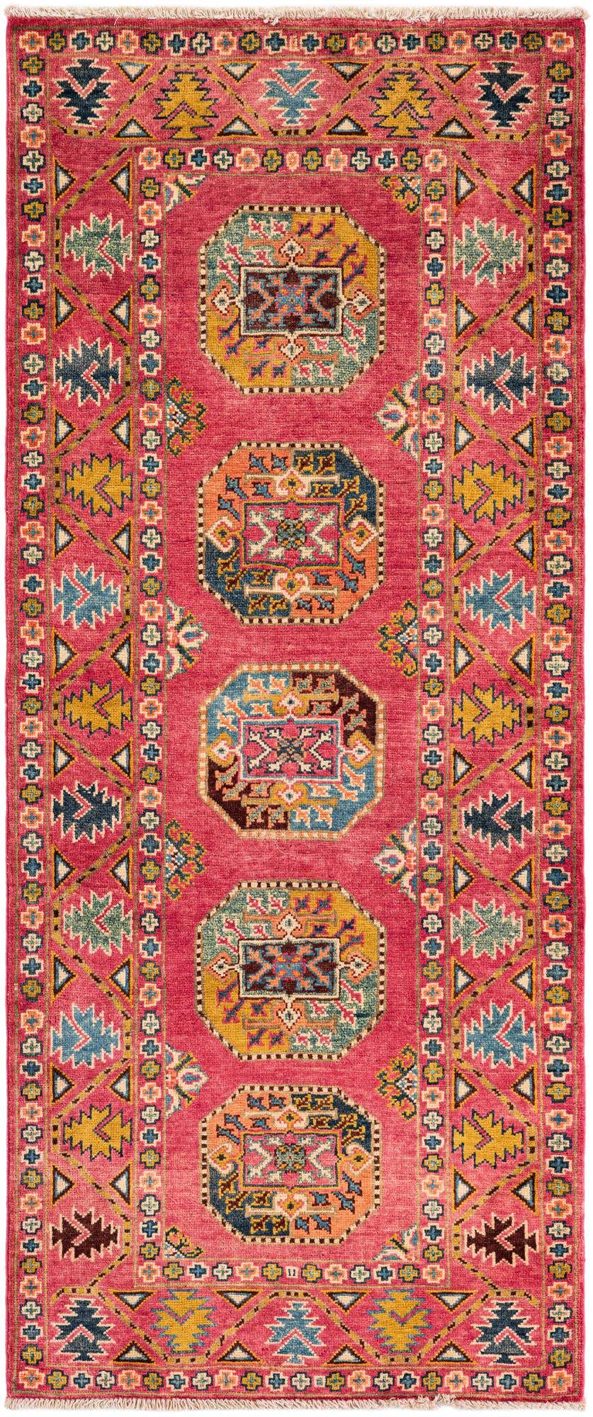 2' 9 x 6' 6 Hand Knotted Kazak Runner Rug