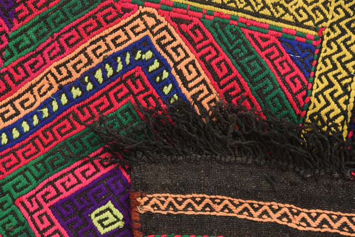 1' 10 x 7' 5 Hand Knotted Kilim Fars Persian Wool Runner Rug