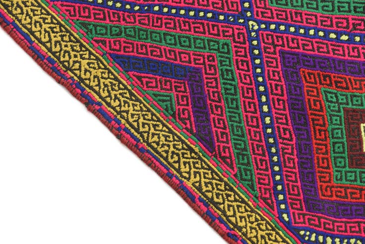 Detail image of 1' 10 x 7' 5 Hand Knotted Kilim Fars Persian Wool Runner Rug