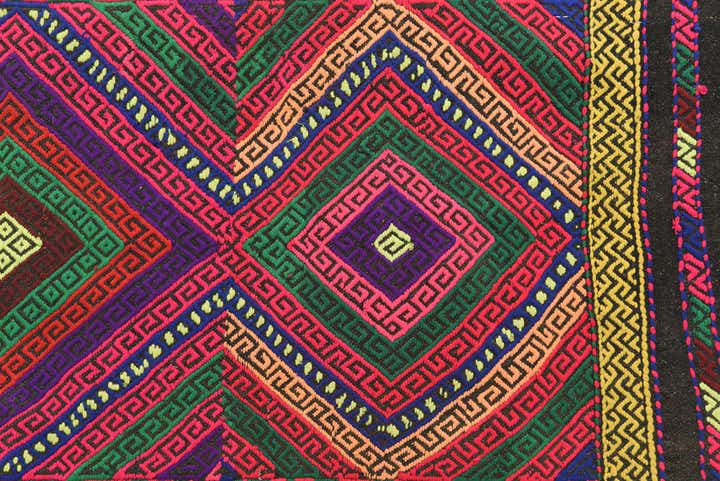 1' 10 x 7' 5 Hand Knotted Kilim Fars Persian Wool Runner Rug