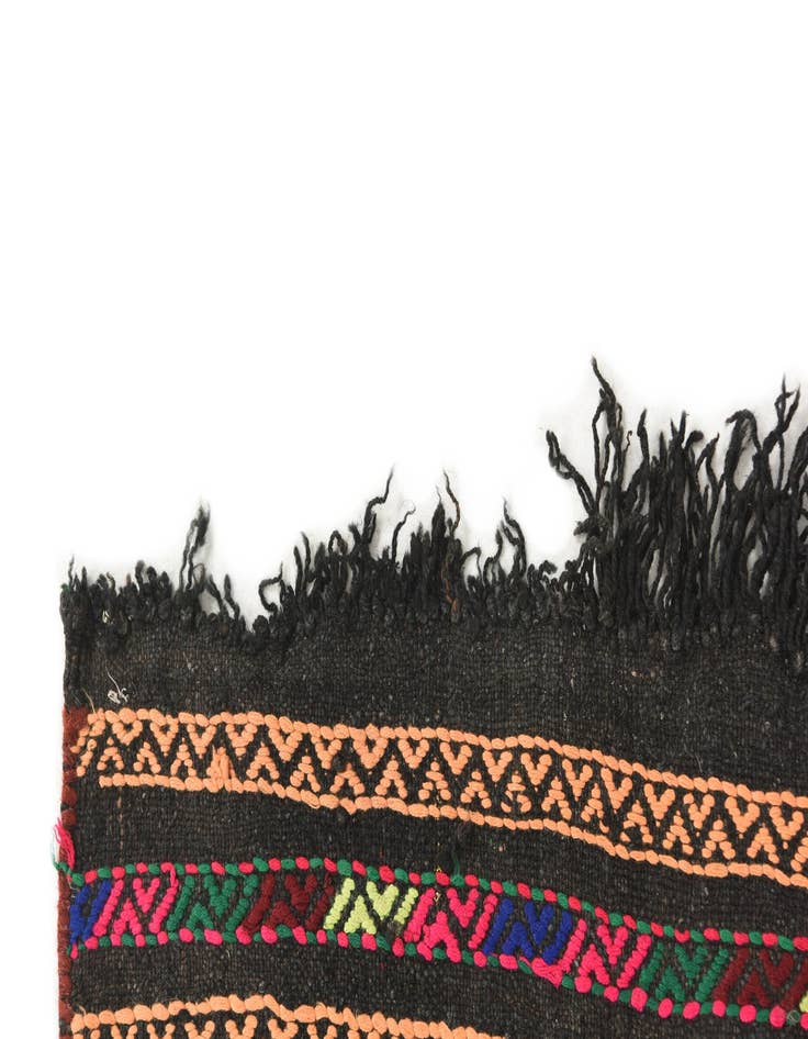 Detail image of 1' 10 x 7' 5  Hand Knotted Kilim Fars Persian Wool Runner Rug