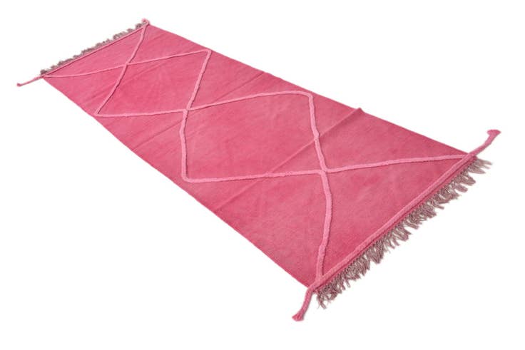 Detail image of 2' 6 x 8' Hand Woven Kilim Modern Wool Runner Rug