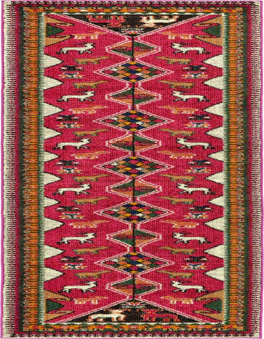 Detail image of 2' 7 x 10' Washable Mesa Runner Rug