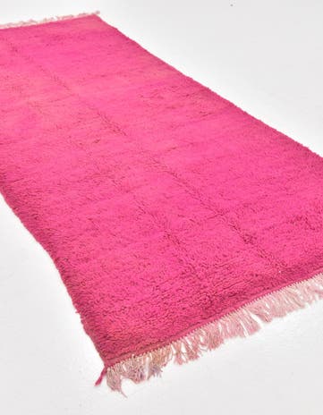 4' x 8' 3 Hand Knotted Moroccan Wool Runner Rug