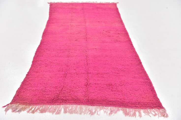 Detail image of 4' x 8' 3 Hand Knotted Moroccan Wool Runner Rug