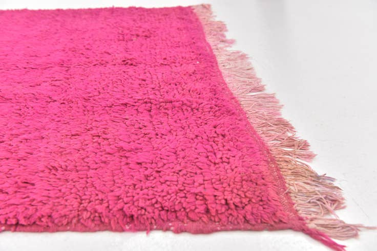 Detail image of 4' x 8' 3 Hand Knotted Moroccan Wool Runner Rug