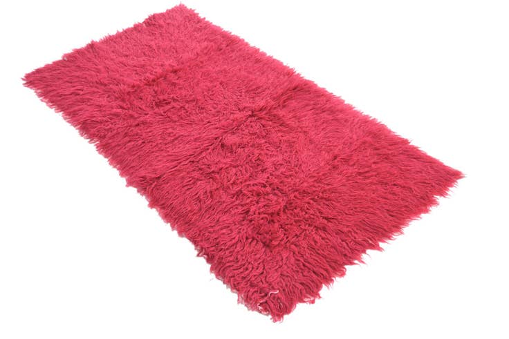 Detail image of 2' 3 x 4' 6 Hand Knotted Moroccan Wool Runner Rug