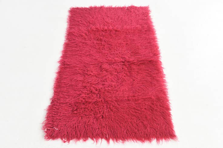 Detail image of 2' 3 x 4' 6 Hand Knotted Moroccan Wool Runner Rug