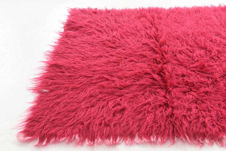 Detail image of 2' 3 x 4' 6 Hand Knotted Moroccan Wool Runner Rug