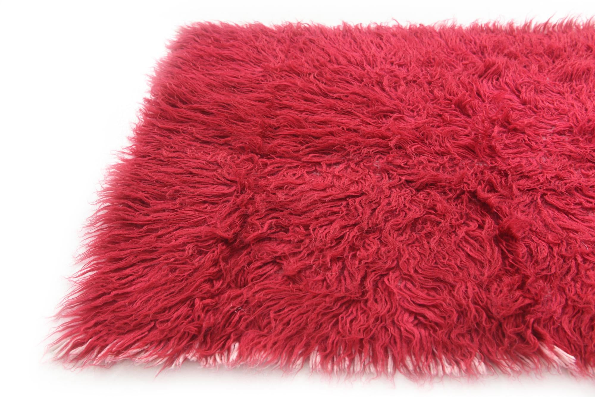 2' 5 x 4' 6 Hand Knotted Moroccan Wool Runner Rug