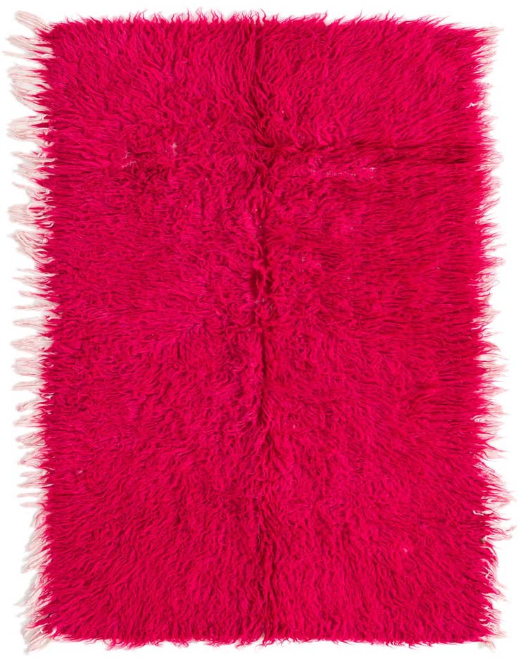 Detail image of 2' 4 x 4' 8 Hand Knotted Moroccan Wool Runner Rug