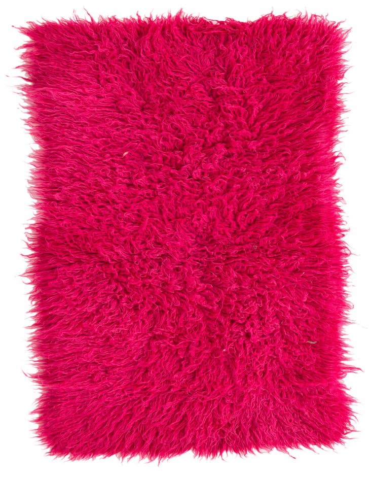 Detail image of 2' 6 x 4' 6 Hand Knotted Moroccan Wool Runner Rug