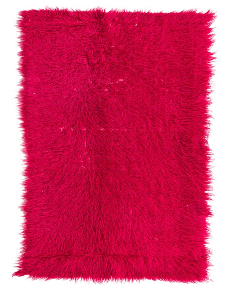 Detail image of 2' 4 x 4' 7 Hand Knotted Moroccan Wool Runner Rug