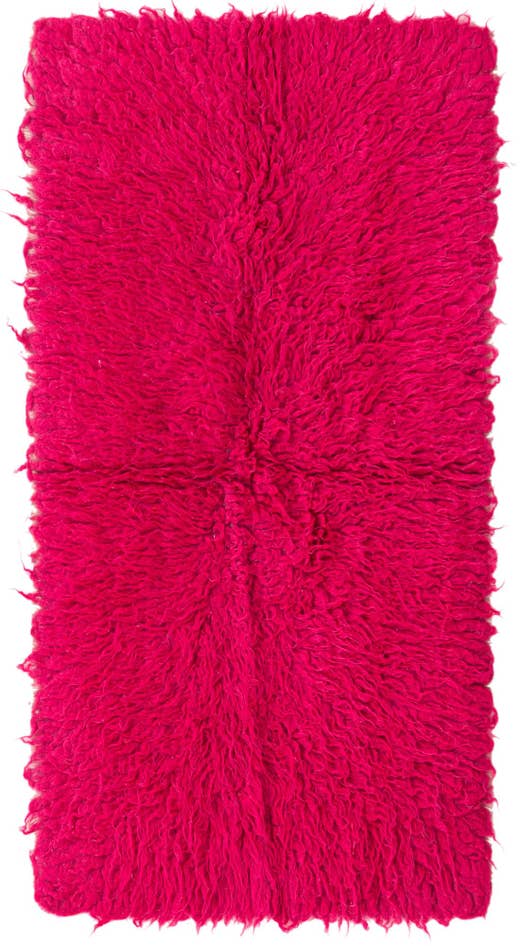 Detail image of 2' 3 x 4' 5 Hand Knotted Moroccan Wool Runner Rug