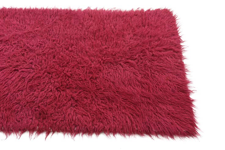 Detail image of 2' 3 x 4' 4 Hand Knotted Moroccan Wool Runner Rug