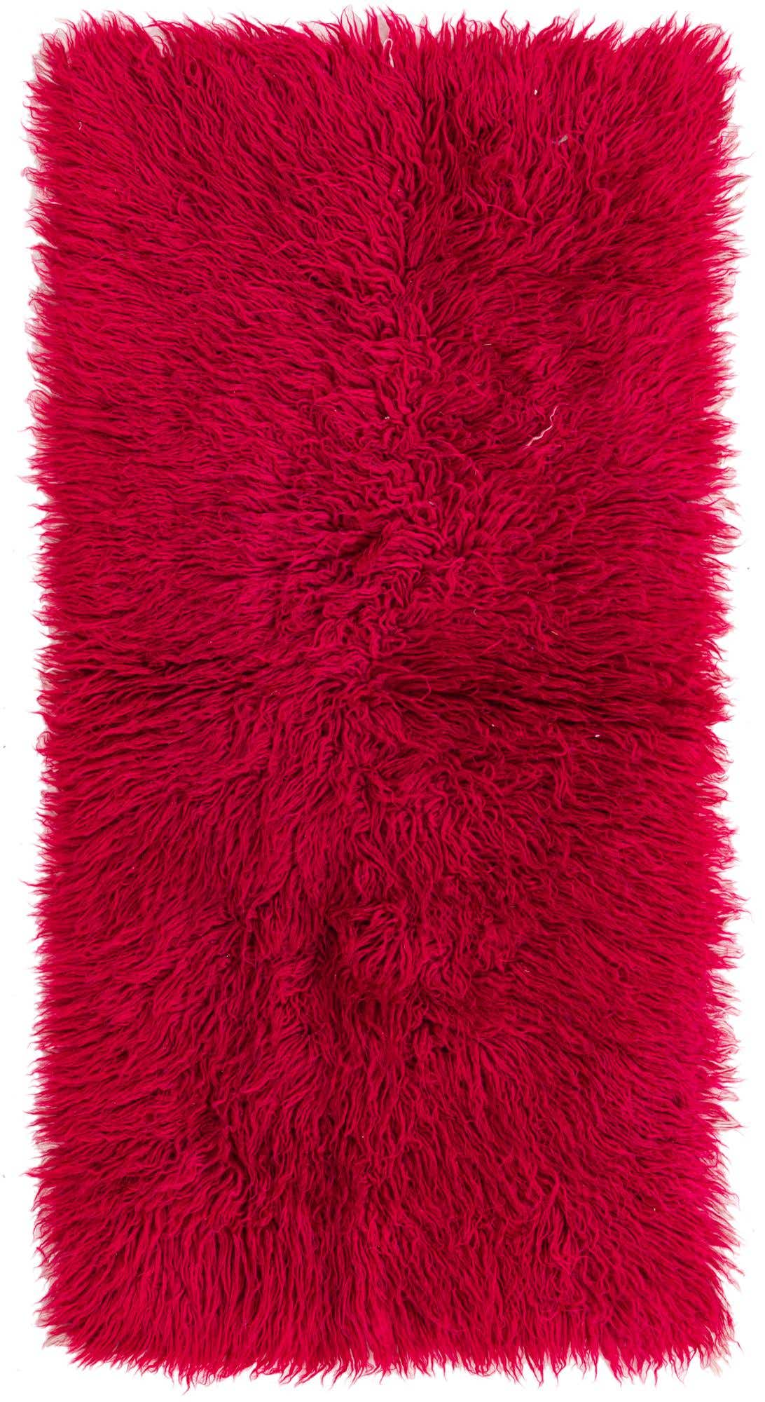 2' 4 x 4' 9 Hand Knotted Moroccan Wool Runner Rug