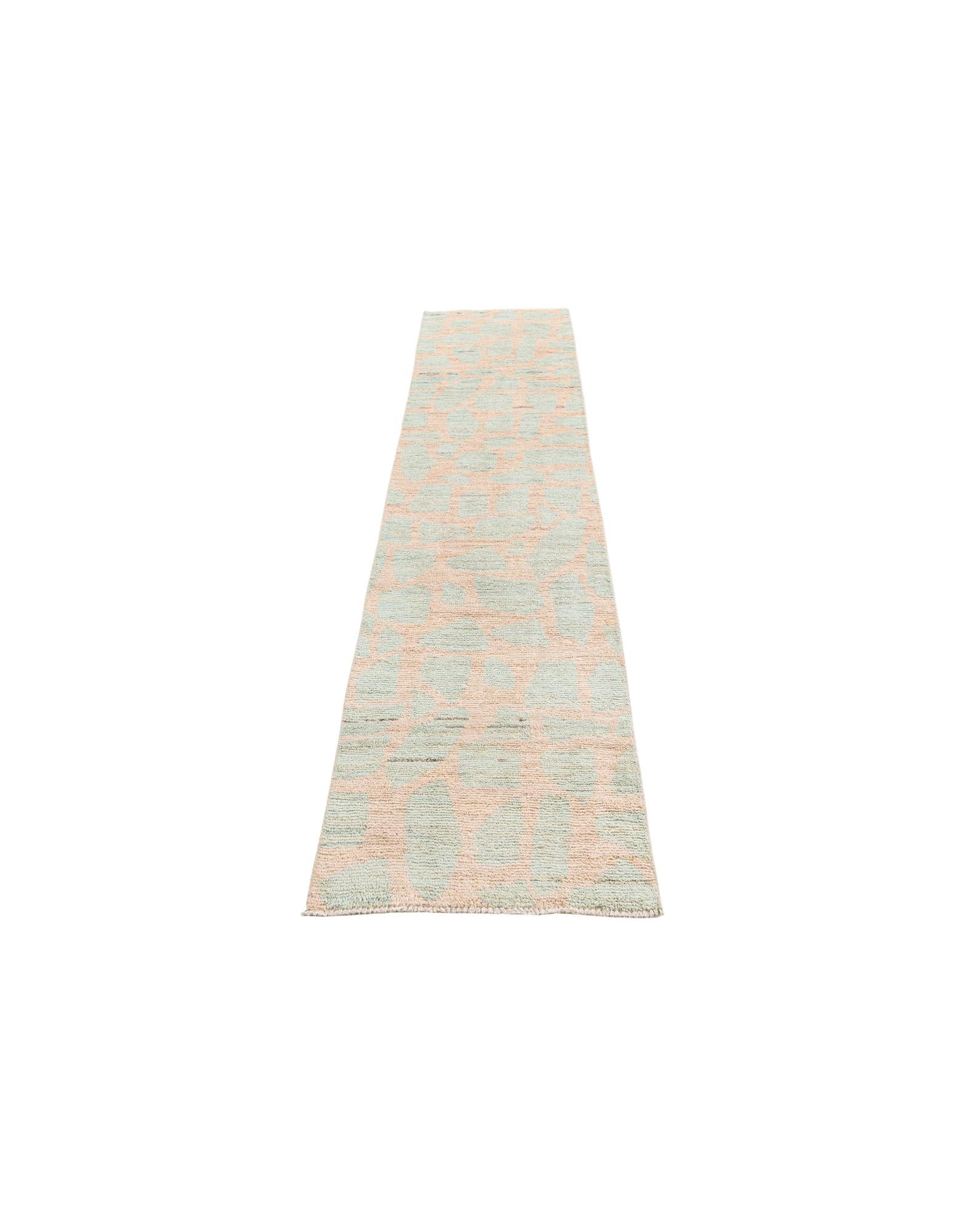 2' 6 x 9' 10 Hand Knotted Moroccan Wool Runner Rug
