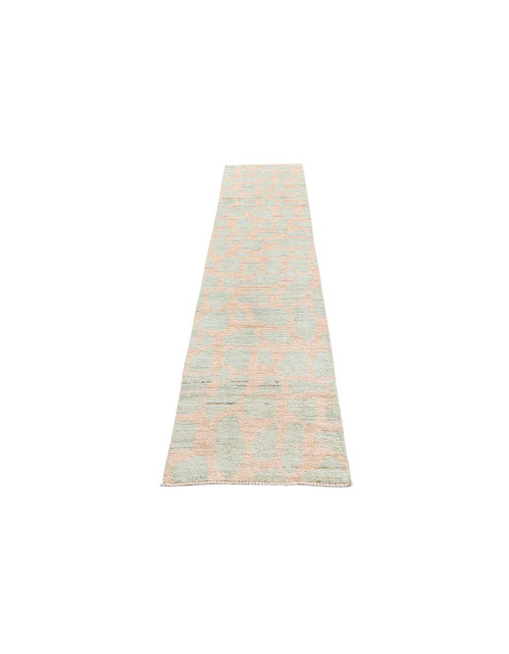 Detail image of 2' 6 x 9' 10 Hand Knotted Moroccan Wool Runner Rug