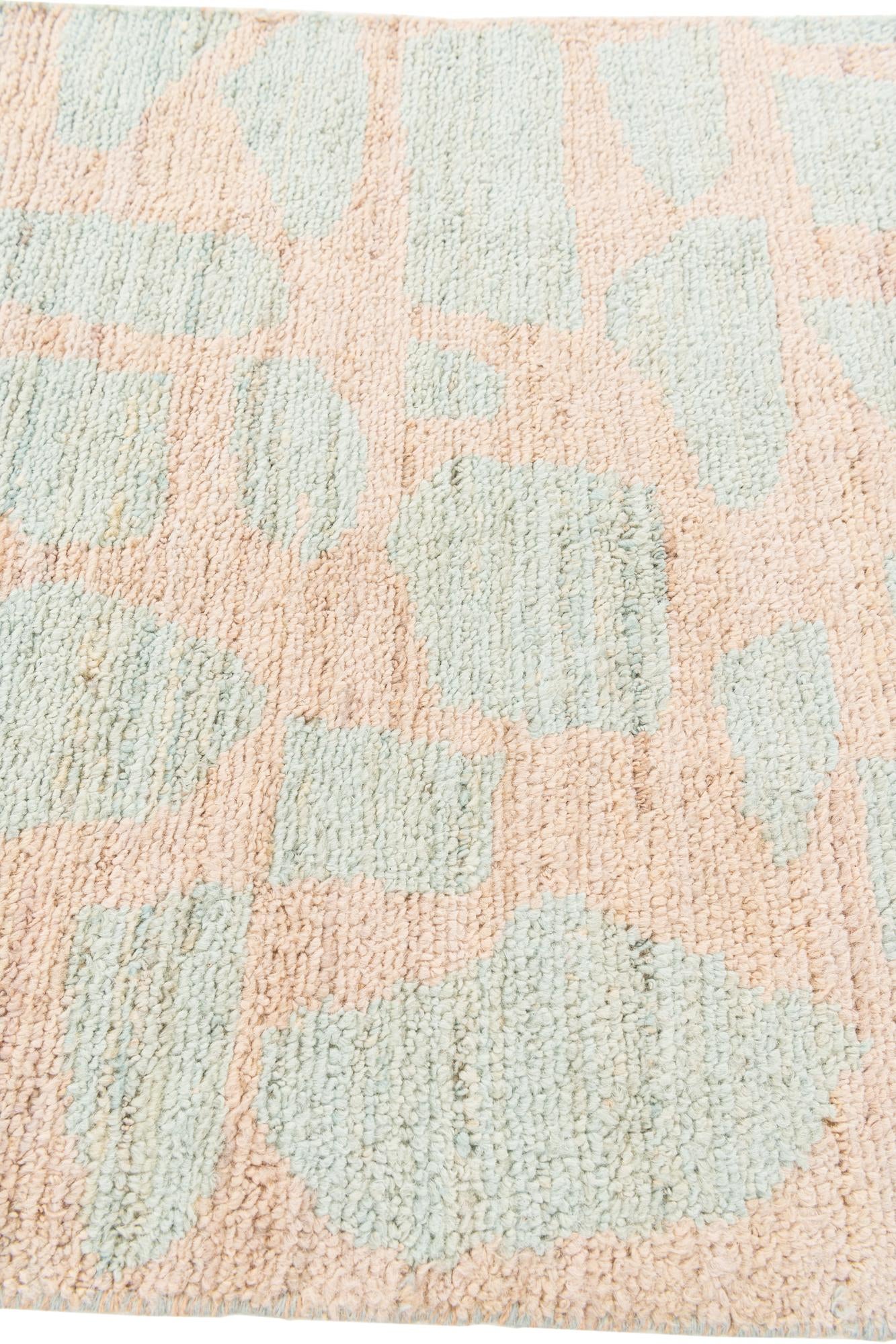 2' 6 x 9' 10 Hand Knotted Moroccan Wool Runner Rug