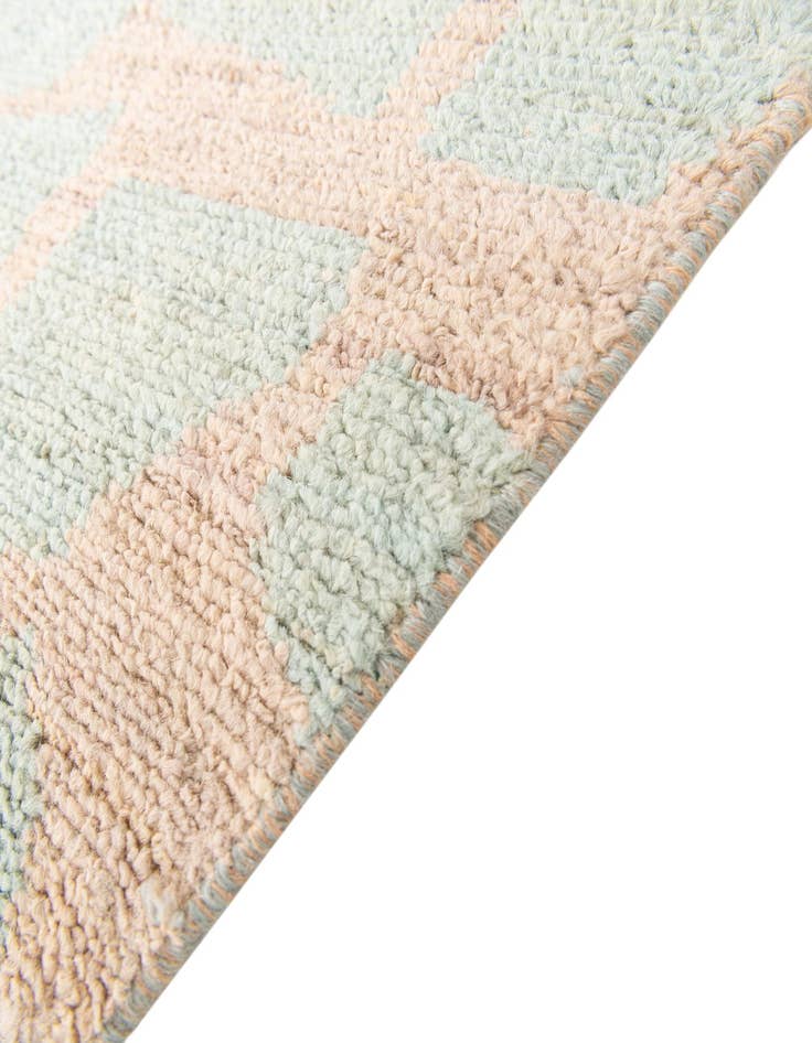 Detail image of 2' 6 x 9' 10  Hand Knotted Moroccan Wool Runner Rug