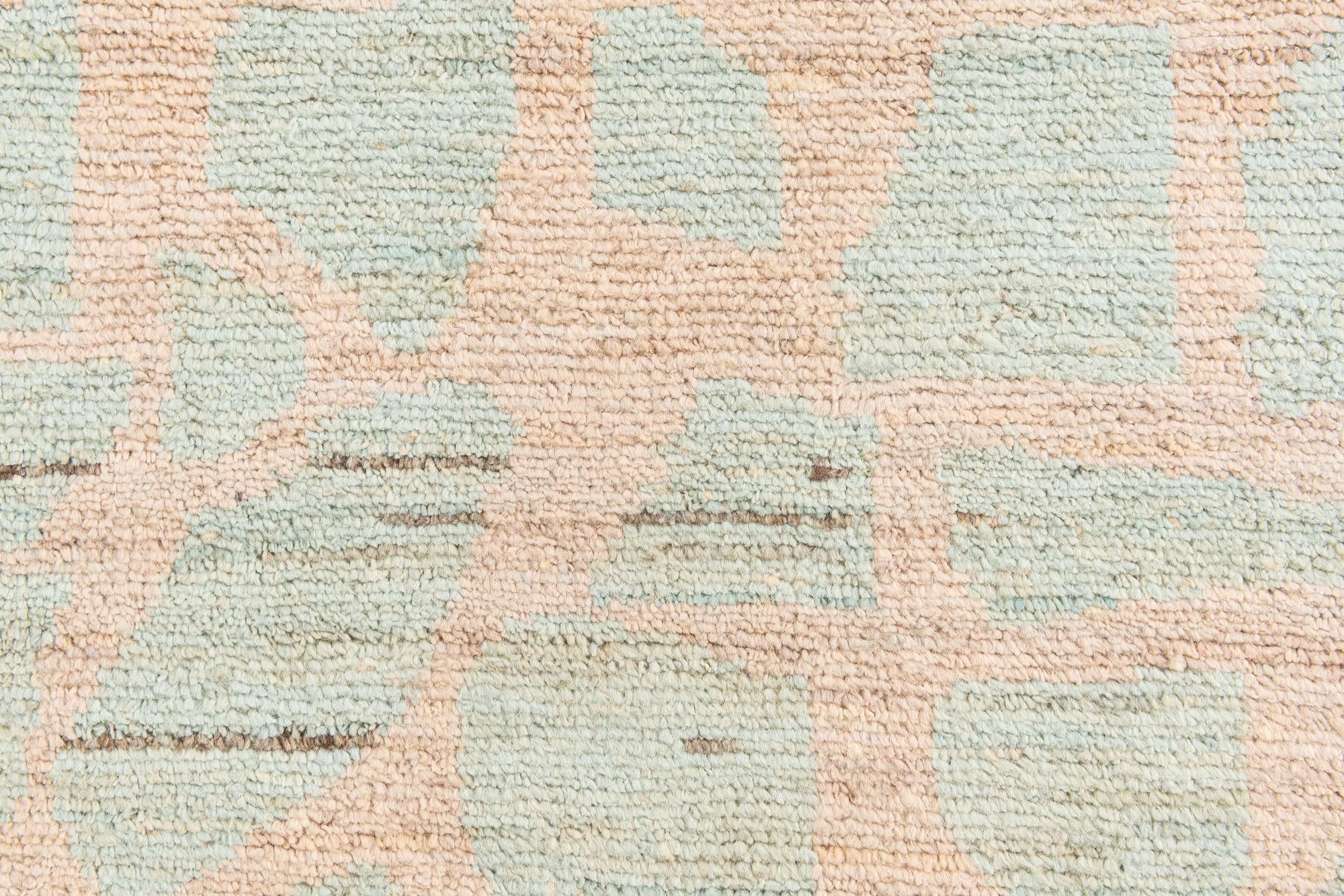 2' 6 x 9' 10 Hand Knotted Moroccan Wool Runner Rug