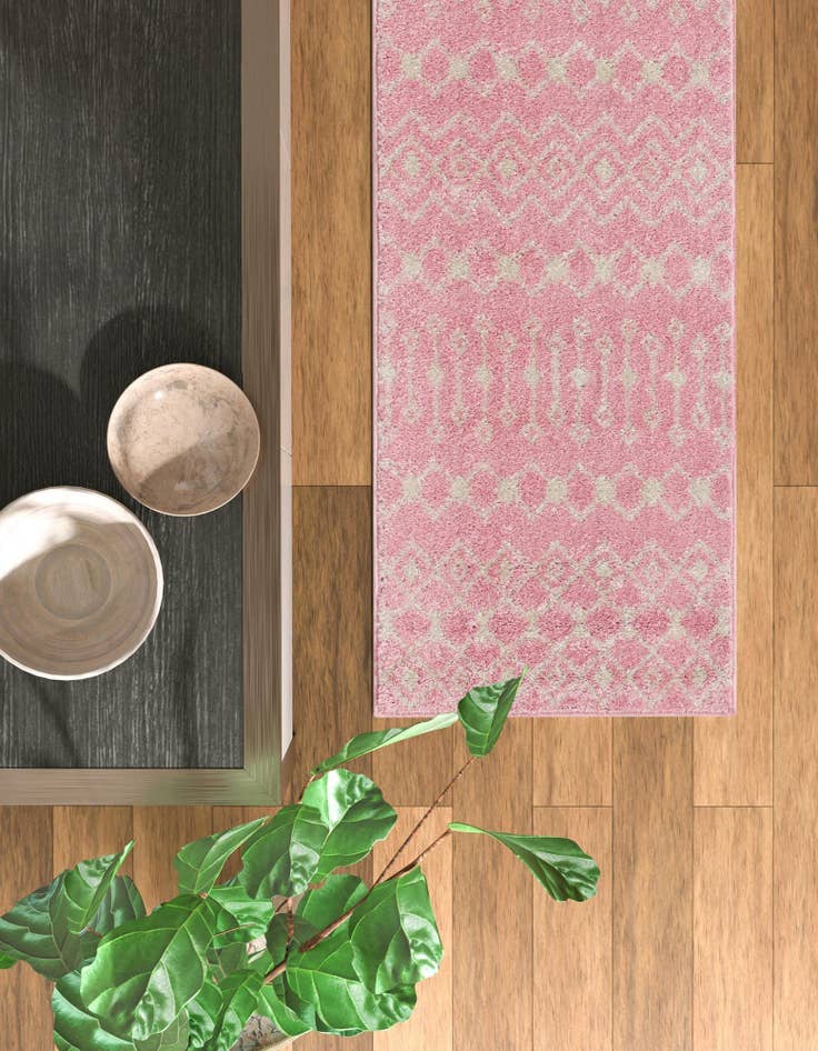 Detail image of 2' 7 x 10' Moroccan Trellis Runner Rug
