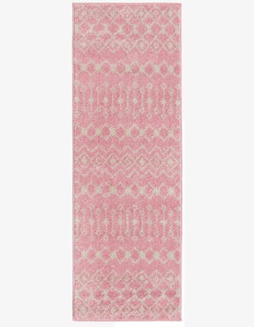 Pink Moroccan Trellis Runner Rug