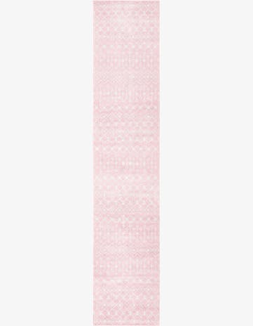 Pink Moroccan Trellis Runner Rug