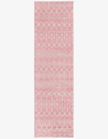 Pink Moroccan Trellis Runner Rug