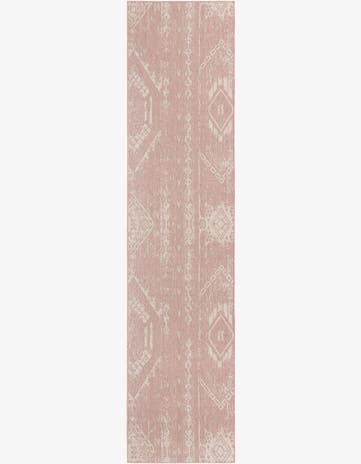 3' 3 x 14' Easy-Clean Bohemian Indoor / Outdoor Runner Rug