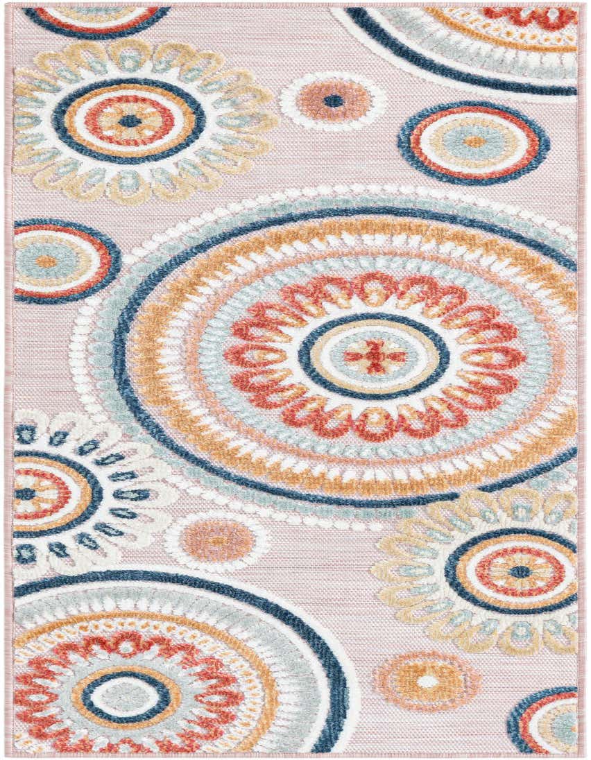 2' 2 x 5' 3 Easy-Clean Botanical Indoor / Outdoor Runner Rug