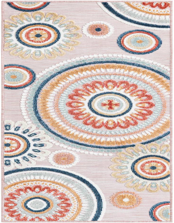 Detail image of 2' 2 x 5' 3 Easy-Clean Botanical Indoor / Outdoor Runner Rug