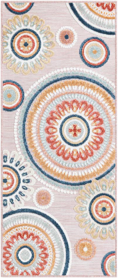 Detail image of 2' 2 x 5' 3 Easy-Clean Botanical Indoor / Outdoor Runner Rug
