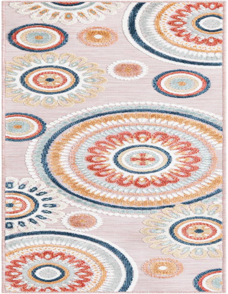 Detail image of 2' 2 x 6' Easy-Clean Botanical Indoor / Outdoor Runner Rug