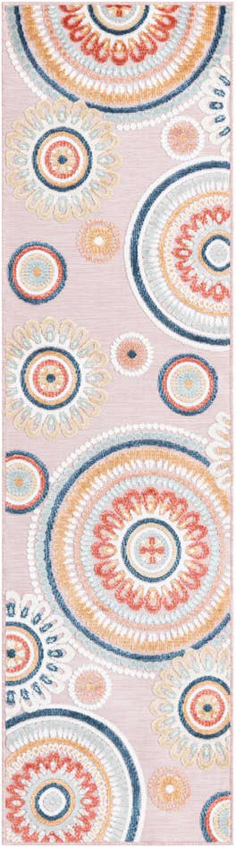 Detail image of 2' 2 x 8' Easy-Clean Botanical Indoor / Outdoor Runner Rug