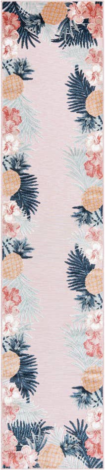 Detail image of 2' 7 x 12' Easy-Clean Botanical Indoor / Outdoor Runner Rug