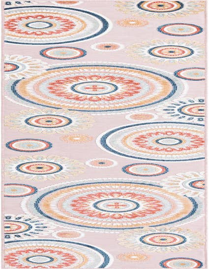 Detail image of 2' 7 x 12' Easy-Clean Botanical Indoor / Outdoor Runner Rug