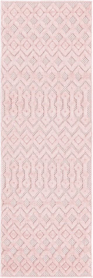 Detail image of 2' x 6' Easy-Clean Trellis Textured Indoor / Outdoor Runner Rug