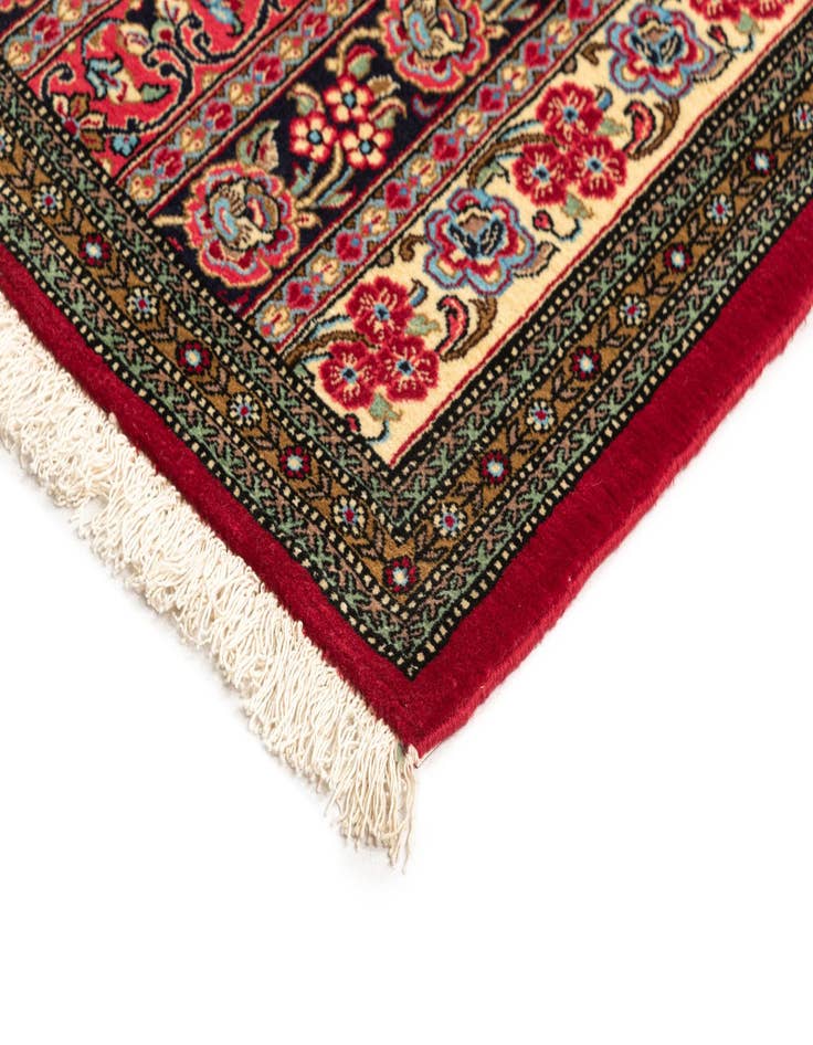 Detail image of 2' 7 x 6' 5  Hand Knotted Qom Persian Runner Rug