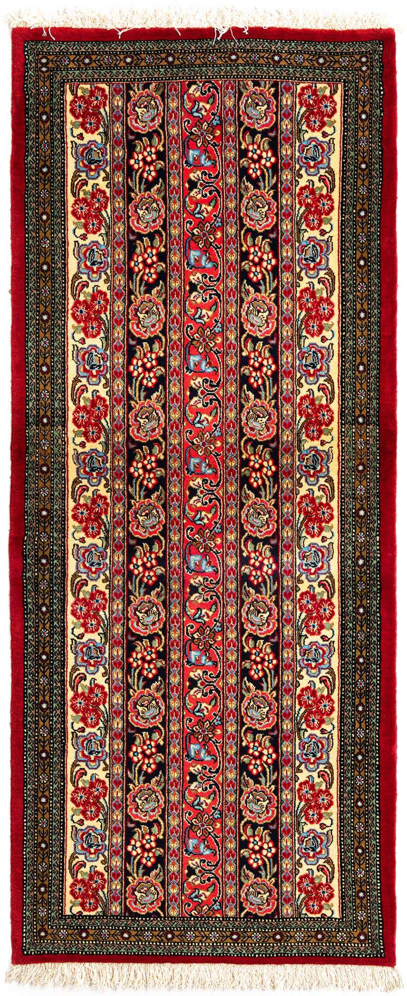 2' 7 x 6' 5 Hand Knotted Qom Persian Runner Rug