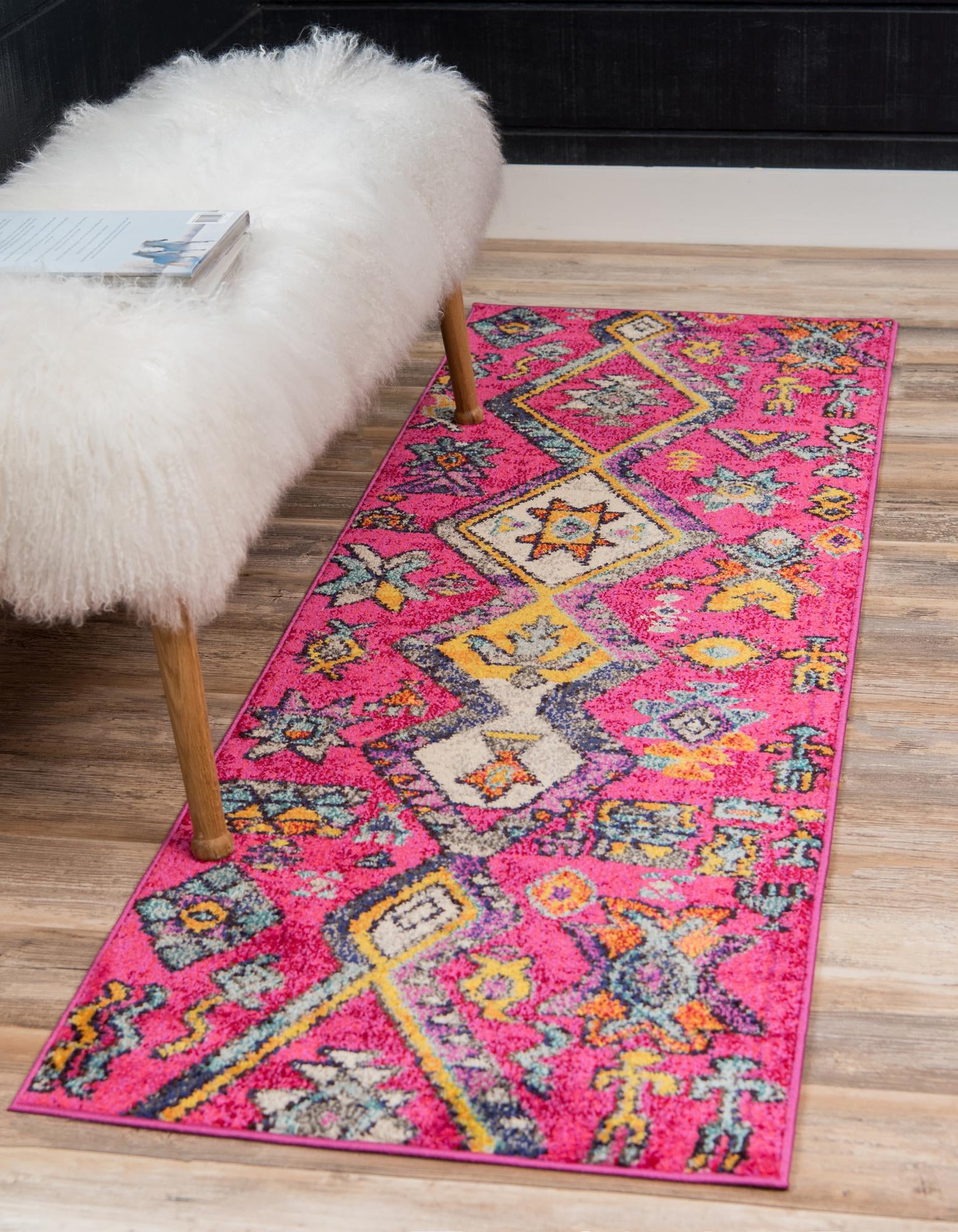 2' 7 x 10' Washable Santa Fe Runner Rug