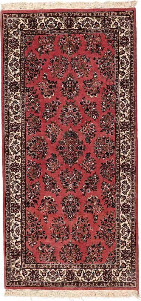 3' 3 x 6' 7 Hand Knotted Sarough Oriental Wool Runner Rug