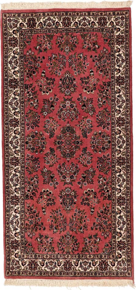 Detail image of 3' 3 x 6' 7 Hand Knotted Sarough Oriental Wool Runner Rug