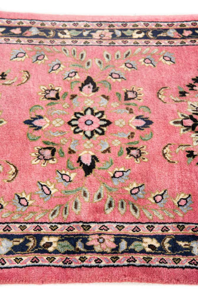 2' 4 x 12' 2 Hand Knotted Sarough Wool Runner Rug