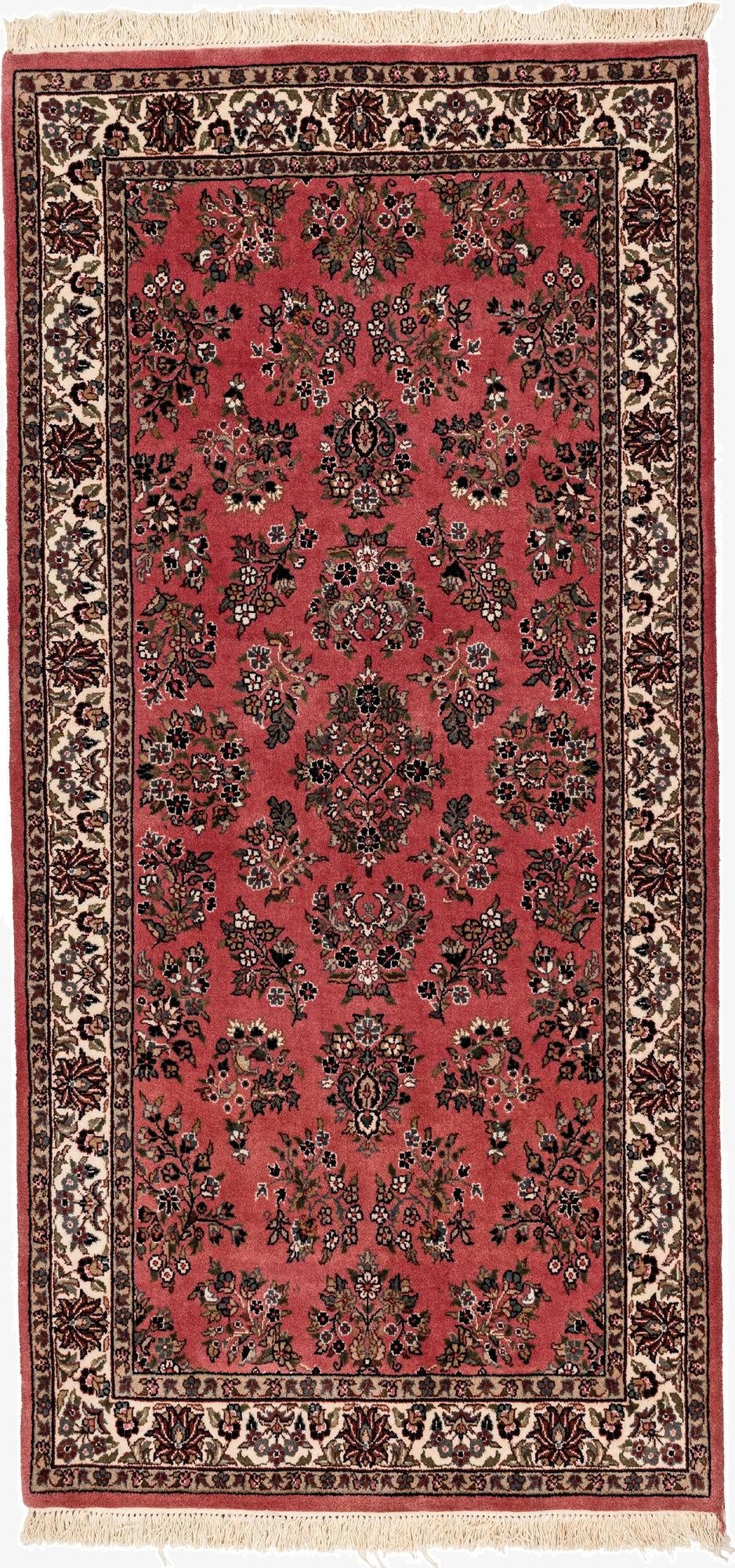 100cm x 200cm  Hand Knotted Sarough Oriental Wool Runner Rug