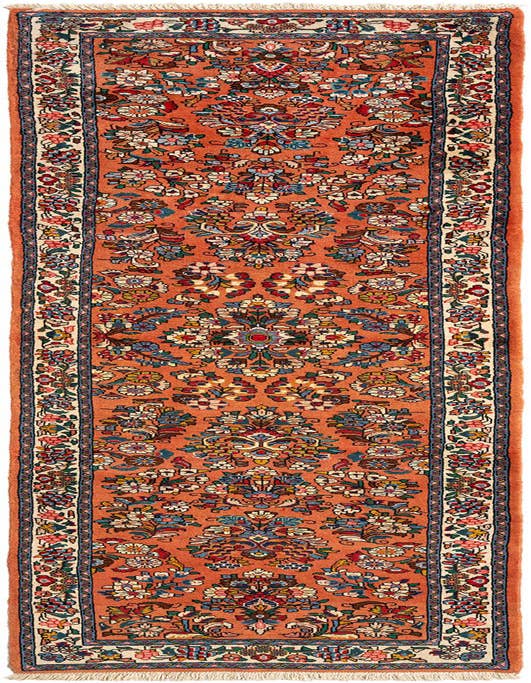 Detail image of 2' 6 x 9' 9 Sarouk Wool Runner Rug