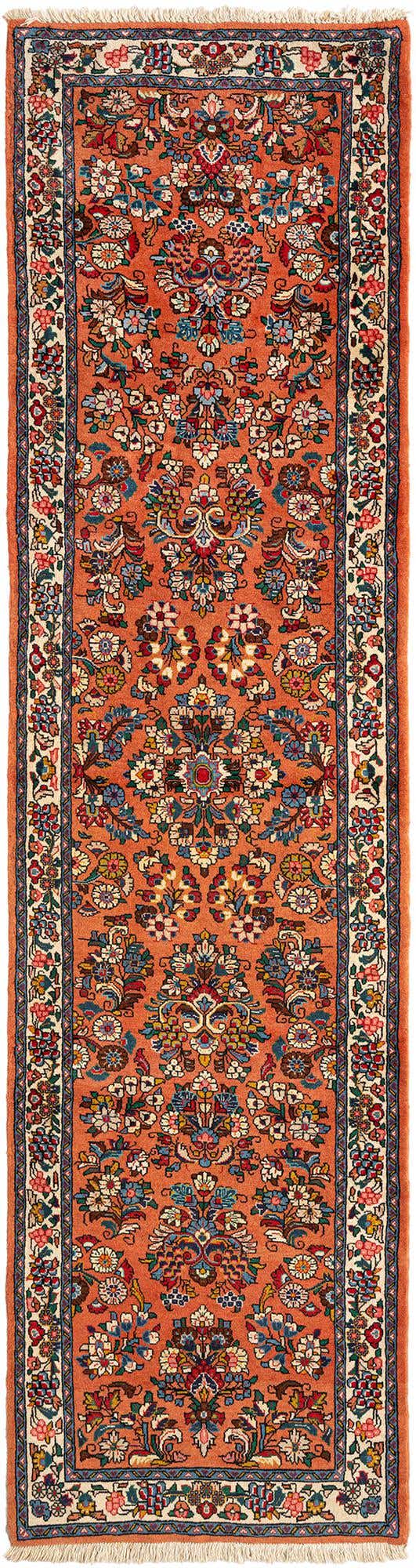 2' 6 x 9' 9 Sarouk Wool Runner Rug